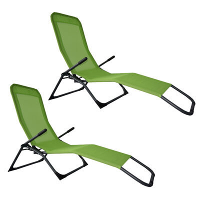 Liegestuhl Beach Chair - Doppelpack (grün)