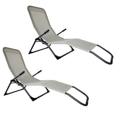 Liegestuhl Beach Chair - Doppelpack (beige)