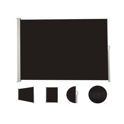 Seitenmarkise 200 x 400 cm schwarz