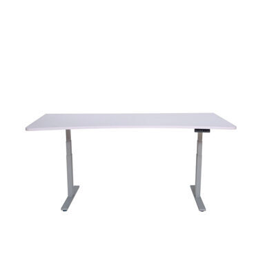 Schreibtisch Stehpult elektrisch weiss/grau 200x92 cm