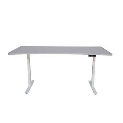 Schreibtisch Stehpult elektrisch grau/weiss 200 x 92 cm
