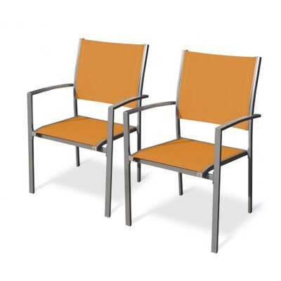 Gartenstühle Doppelpack, orange