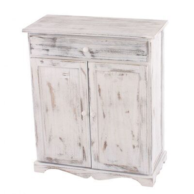 Kommode, 78x66x33cm, Shabby-Look, Vintage ~ weiss