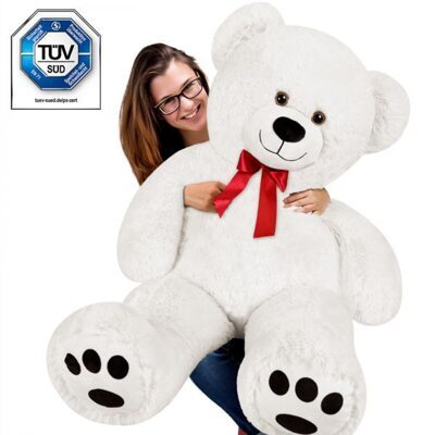 Teddybär 85cm Plüsch Teddy XL weiss